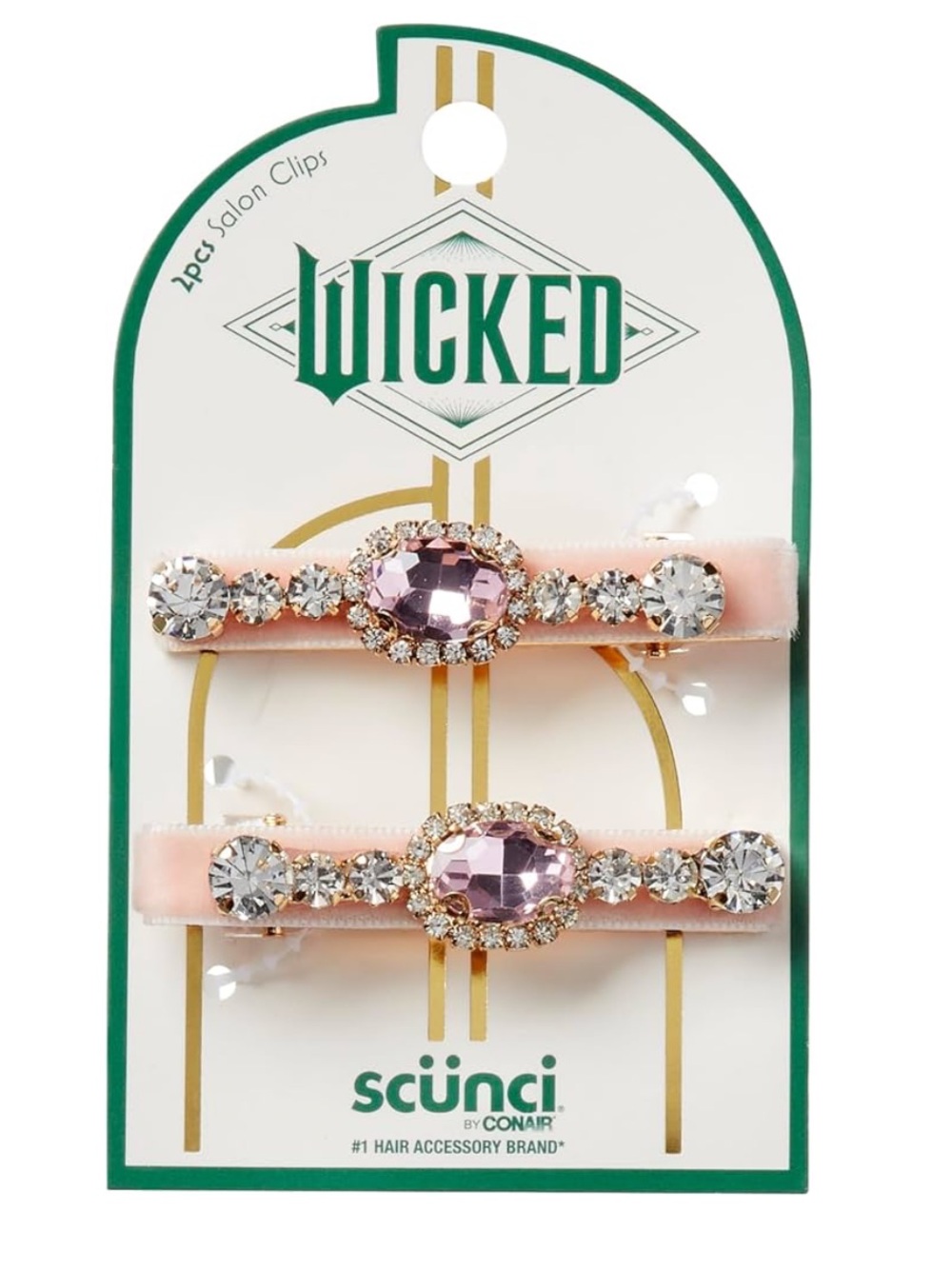 Scunci Wicked Glinda Rhinestone Salon Clips - 2pk